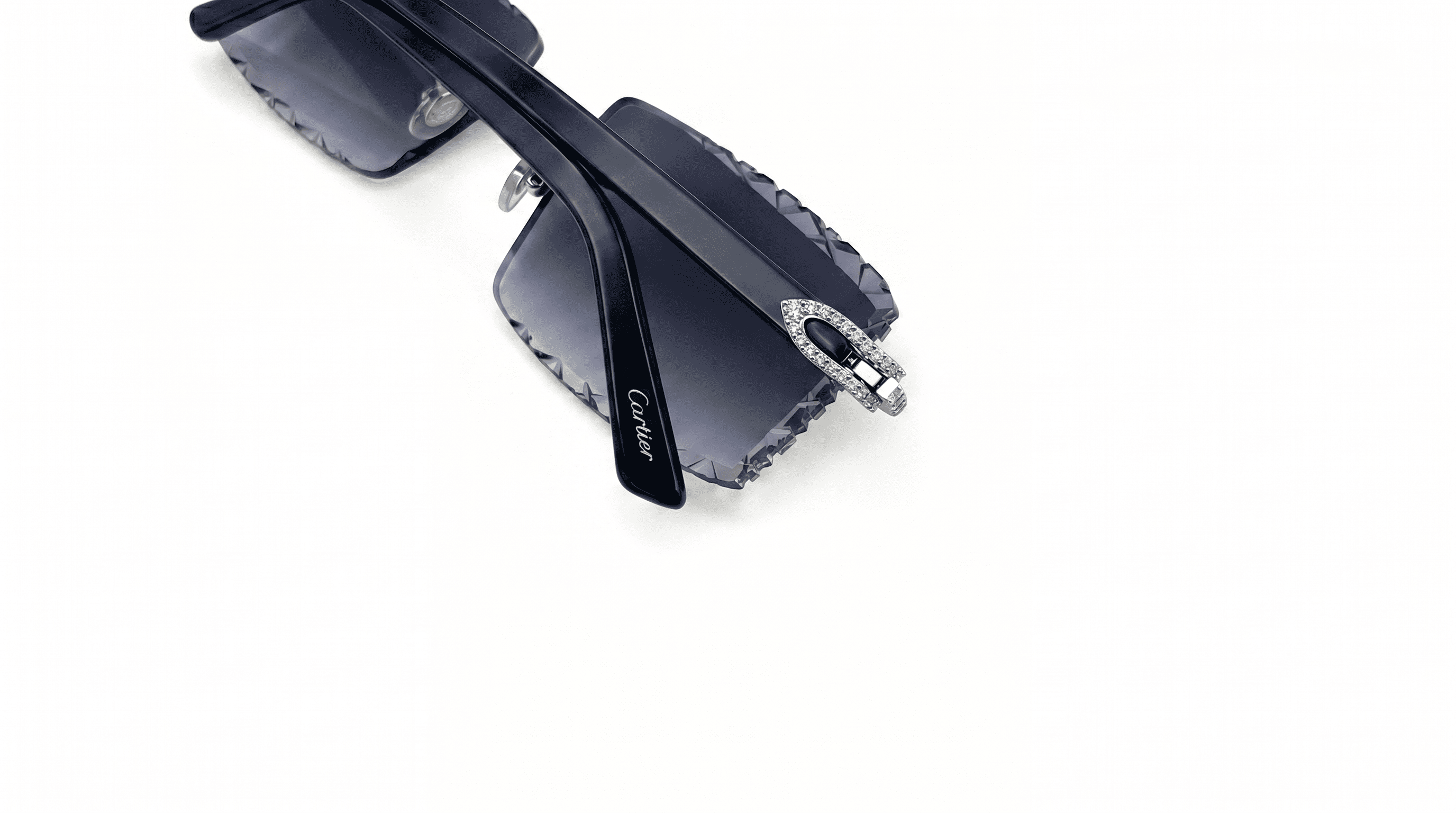 Cartier eyewear with diamond-cut lenses